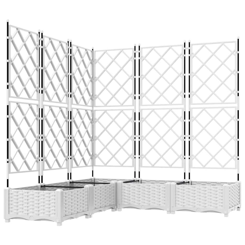 Vrtna saksija 5 pcs Bijeli 120 x 120 x 125,5 cm Plastika
