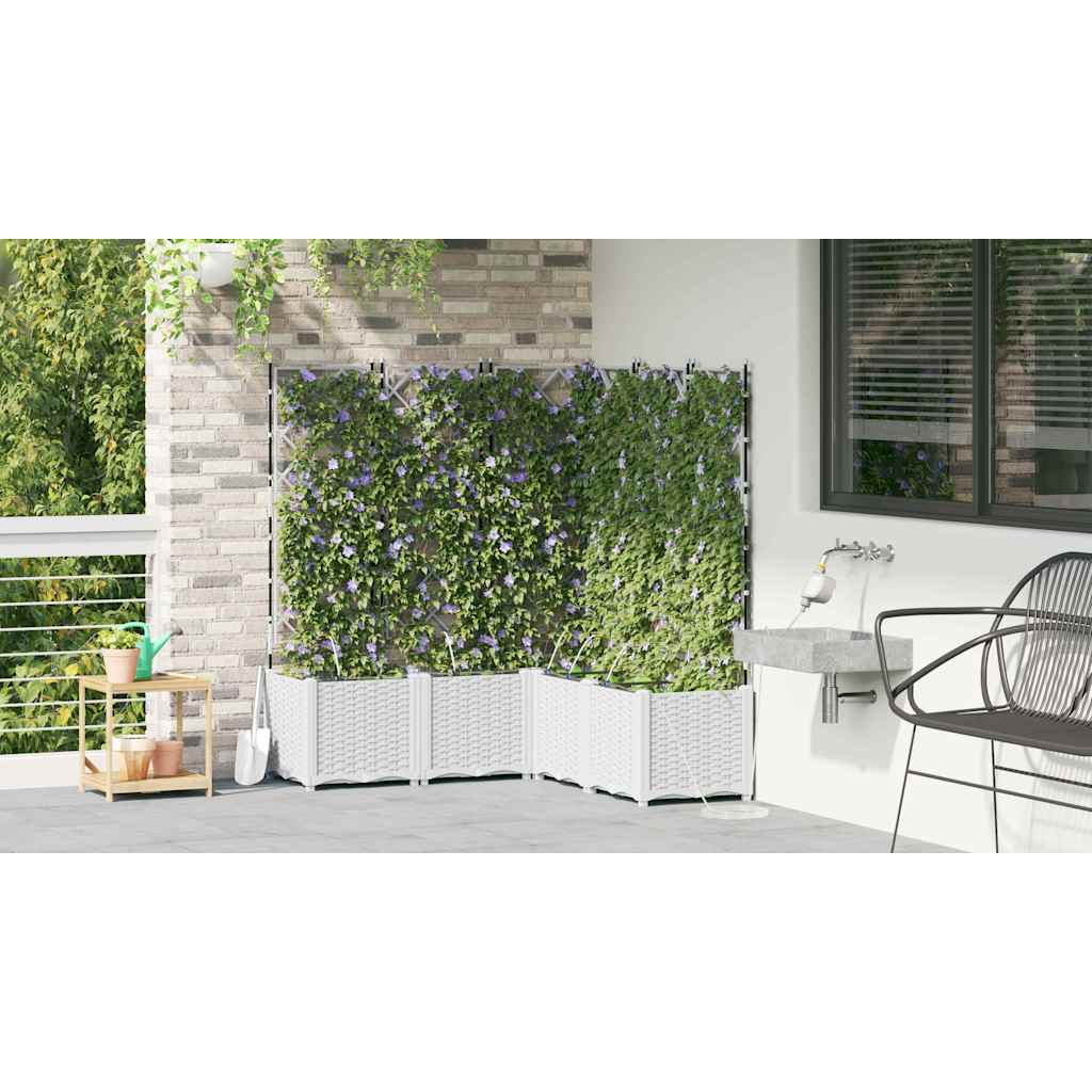 Vrtna saksija 5 pcs Bijeli 120 x 120 x 142 cm Plastika