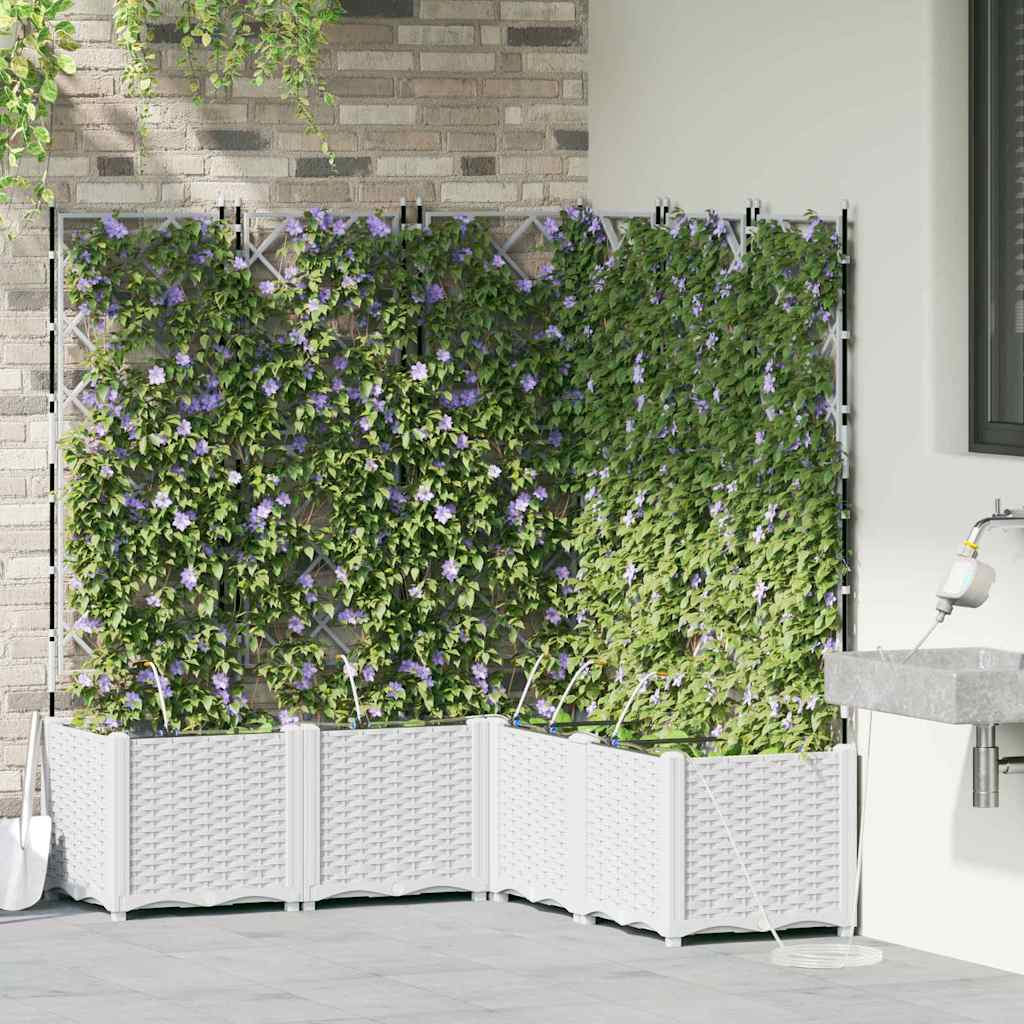 Vrtna saksija 5 pcs Bijeli 120 x 120 x 142 cm Plastika