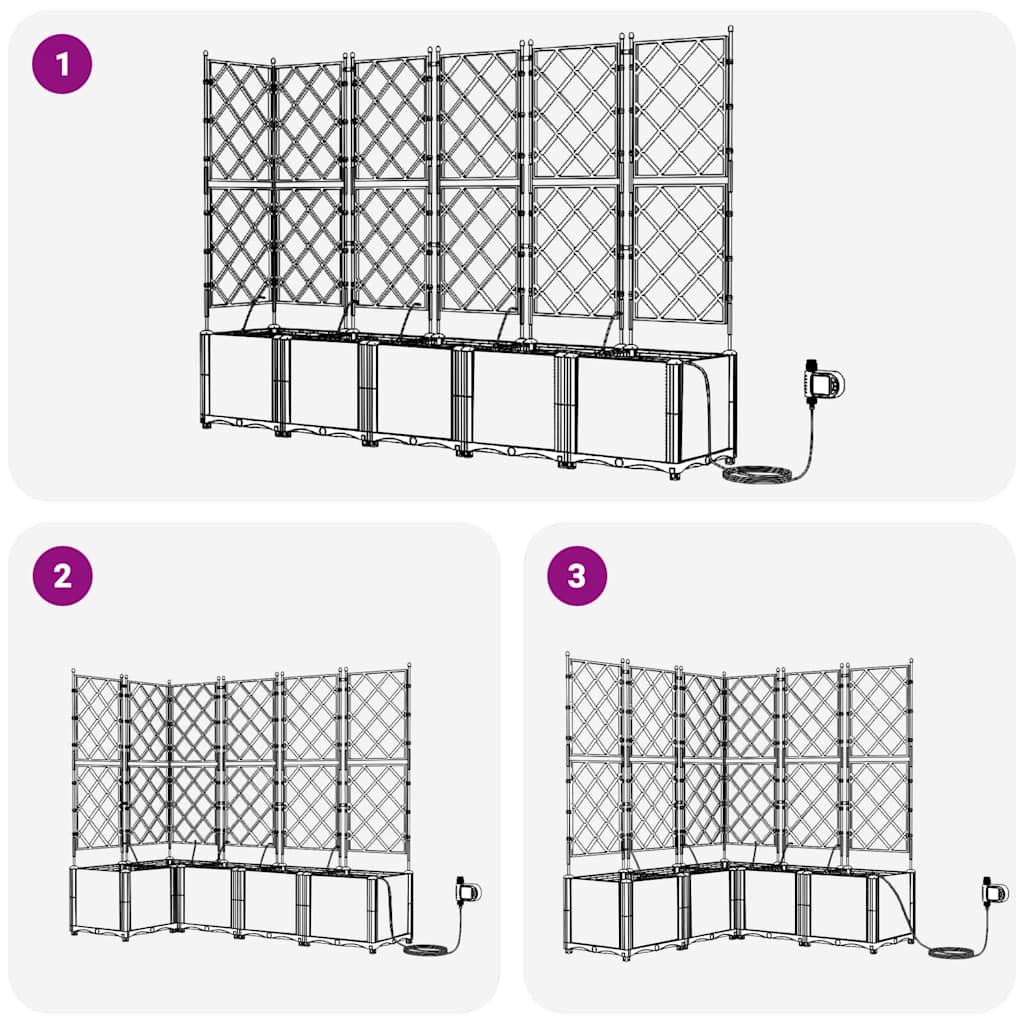 Vrtna saksija 5 pcs Bijeli 120 x 120 x 142 cm Plastika
