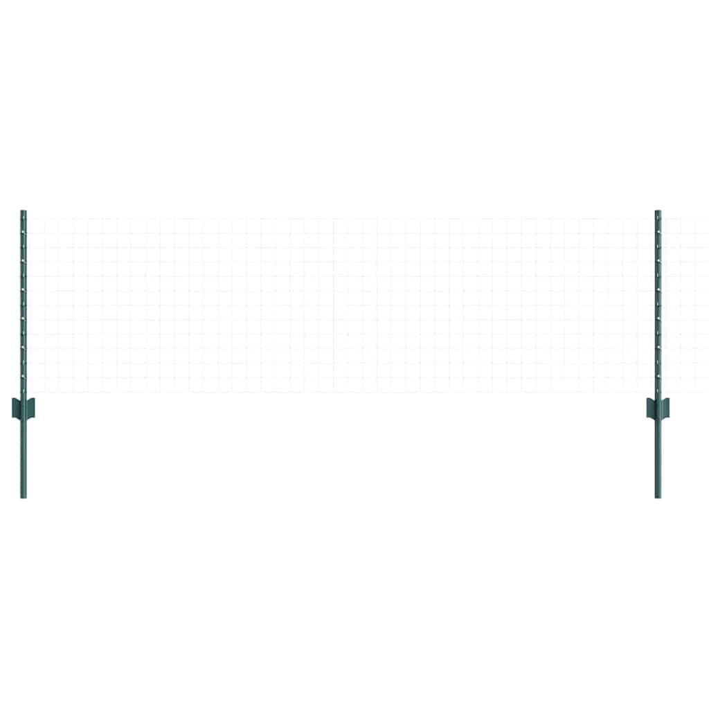 Stup za ogradu 5 pcs Zelena 100 cm Čelik