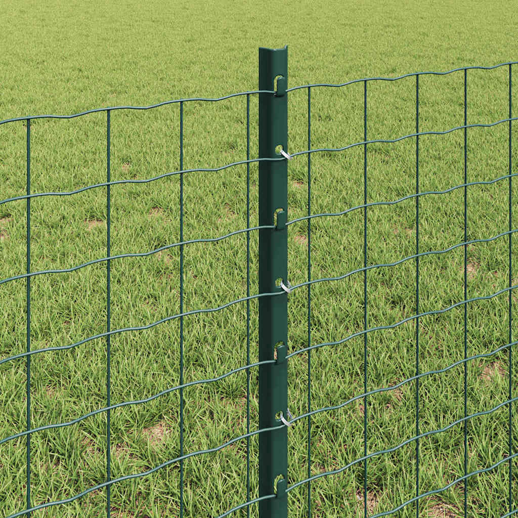 Stup za ogradu 11 pcs Zelena 100 cm Čelik