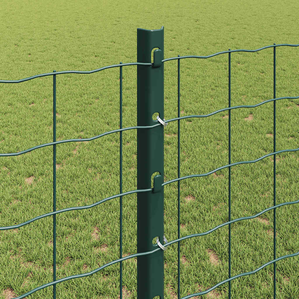 Stup za ogradu 5 pcs Zelena 120 cm Čelik
