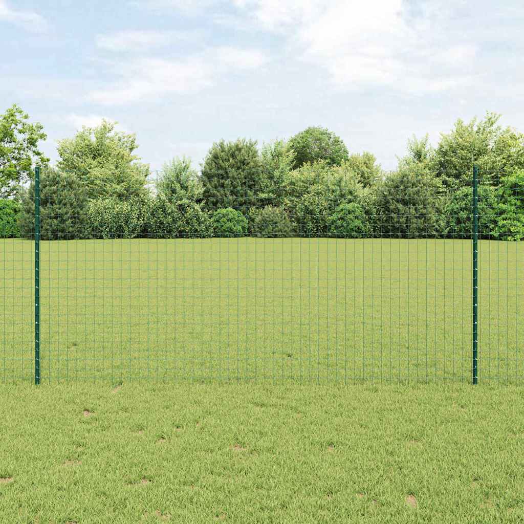Ugrađeni stup za ogradu 5 pcs Zelena 160 cm