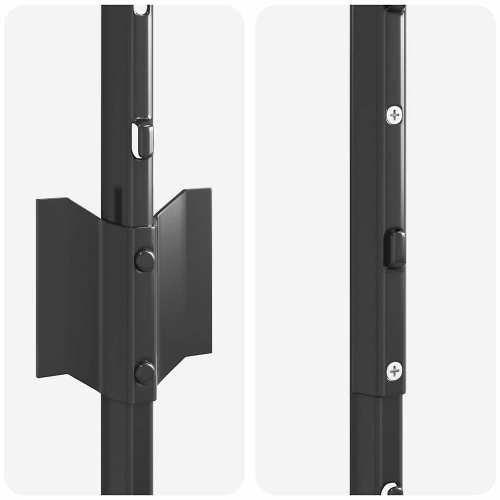 Stup za ogradu 5 pcs Siva 120 cm Čelik