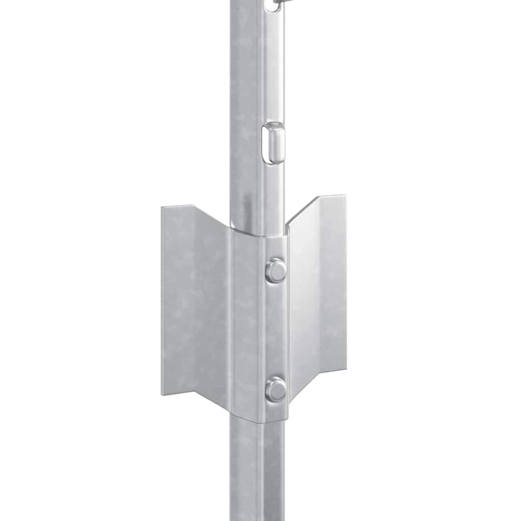 Stup za ogradu 11 pcs Srebrno 60 cm Čelik