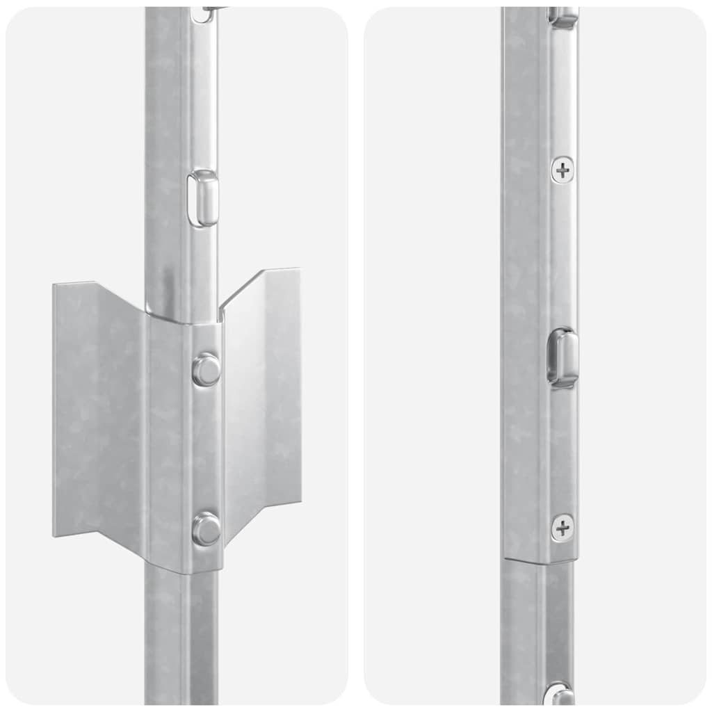 Stup za ogradu 11 pcs Srebrno 150 cm Čelik