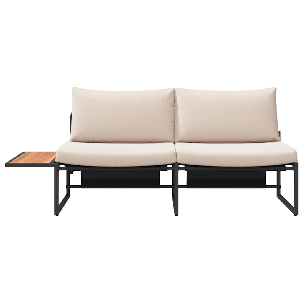 Vrtni kauč s jastukom Sivo-smeđa 200,5 x 70 x 85,5 cm Čelik