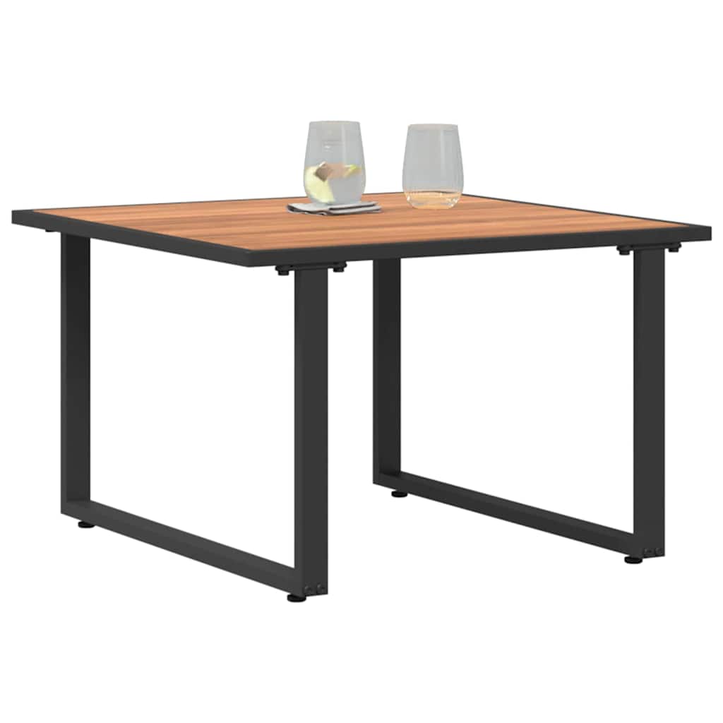 Kava Stol Crna i smeđa 55 x 55 x 35 cm Čelik s prahom premazan