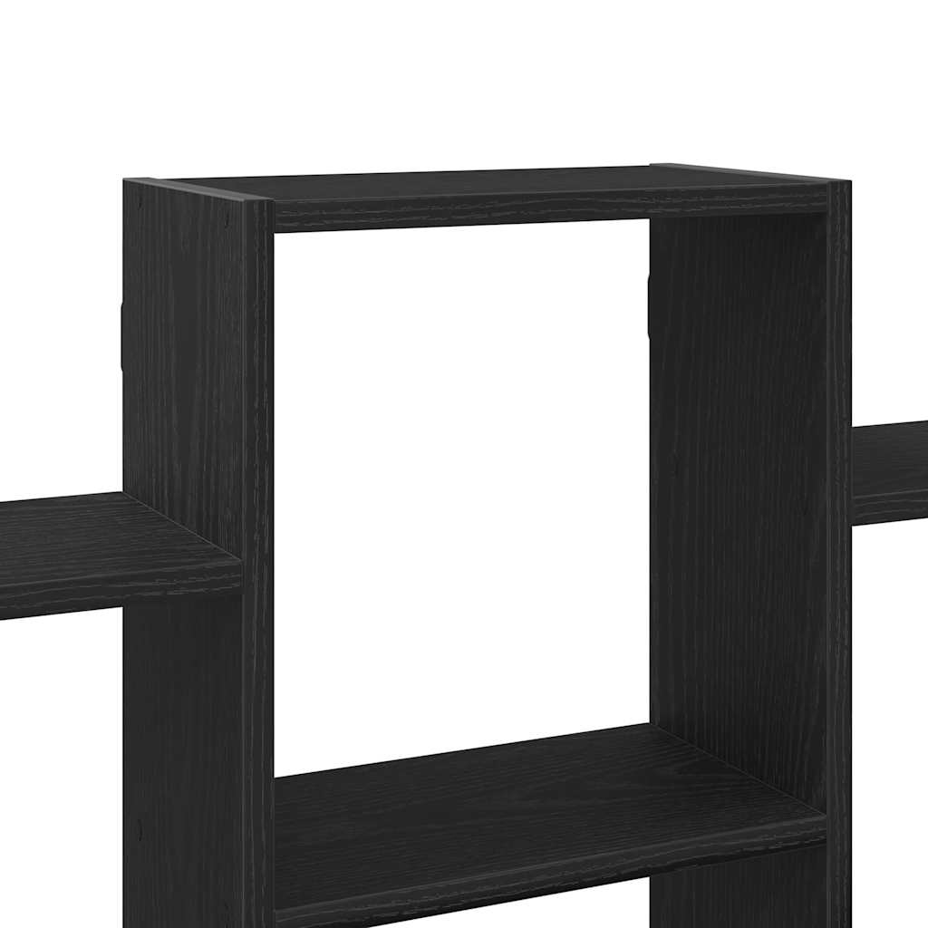 Zidna polica crni hrast 159x18x66 cm inženjerski drvo
