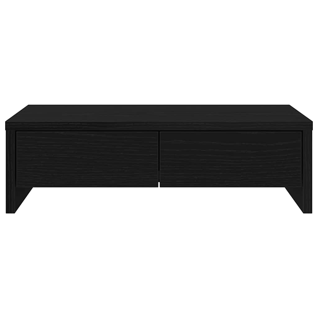 Stalak za monitor s ladicama Crni hrast 50x27x15 cm Konstruirano drvo