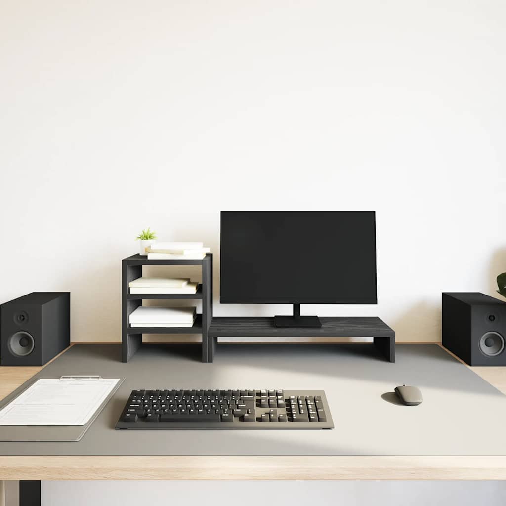 Stalak za monitor s organizatorom za stol Crni hrast, inženjersko drvo