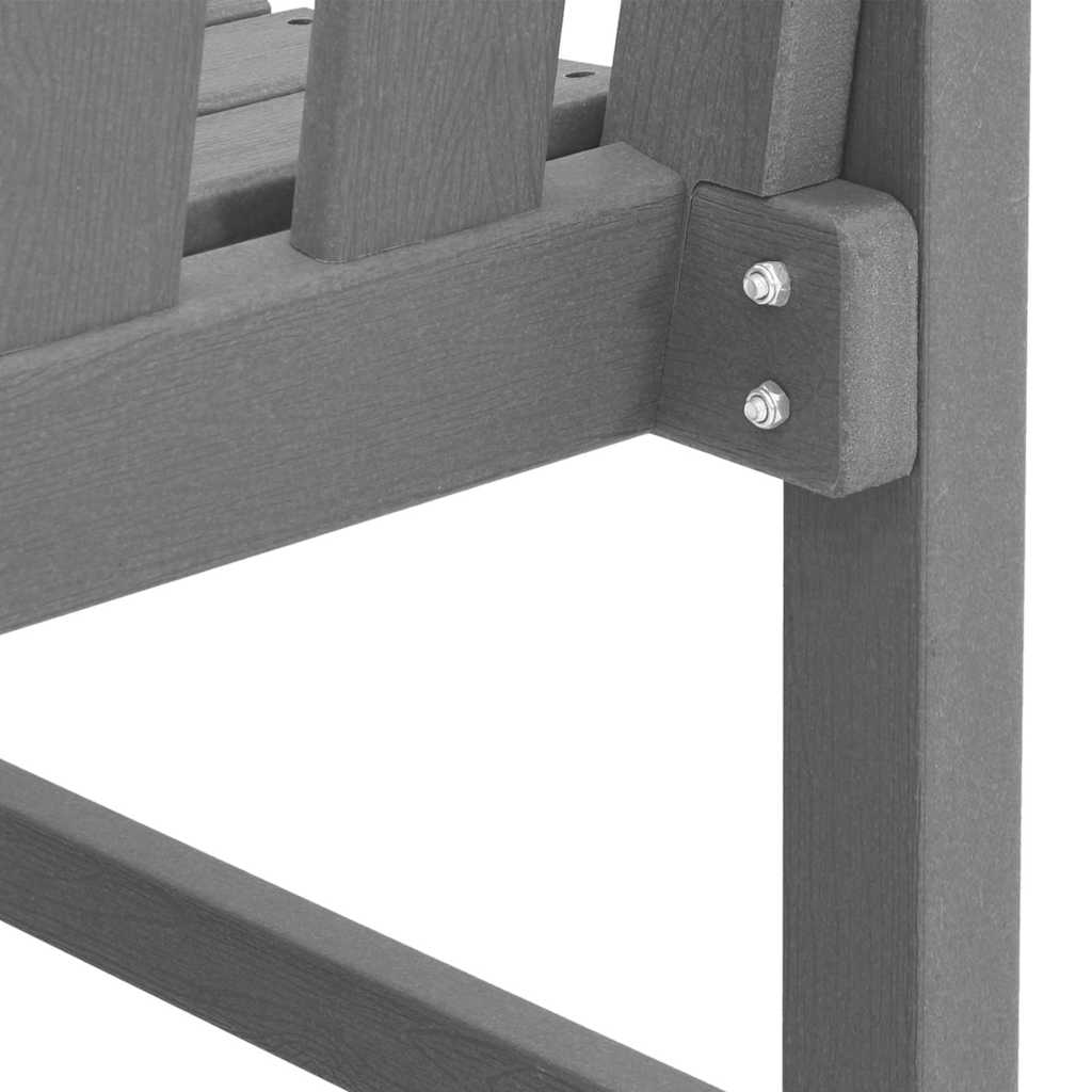 Vrtna klupa Svijetlo siva 120 x 59 x 88 cm HDPE