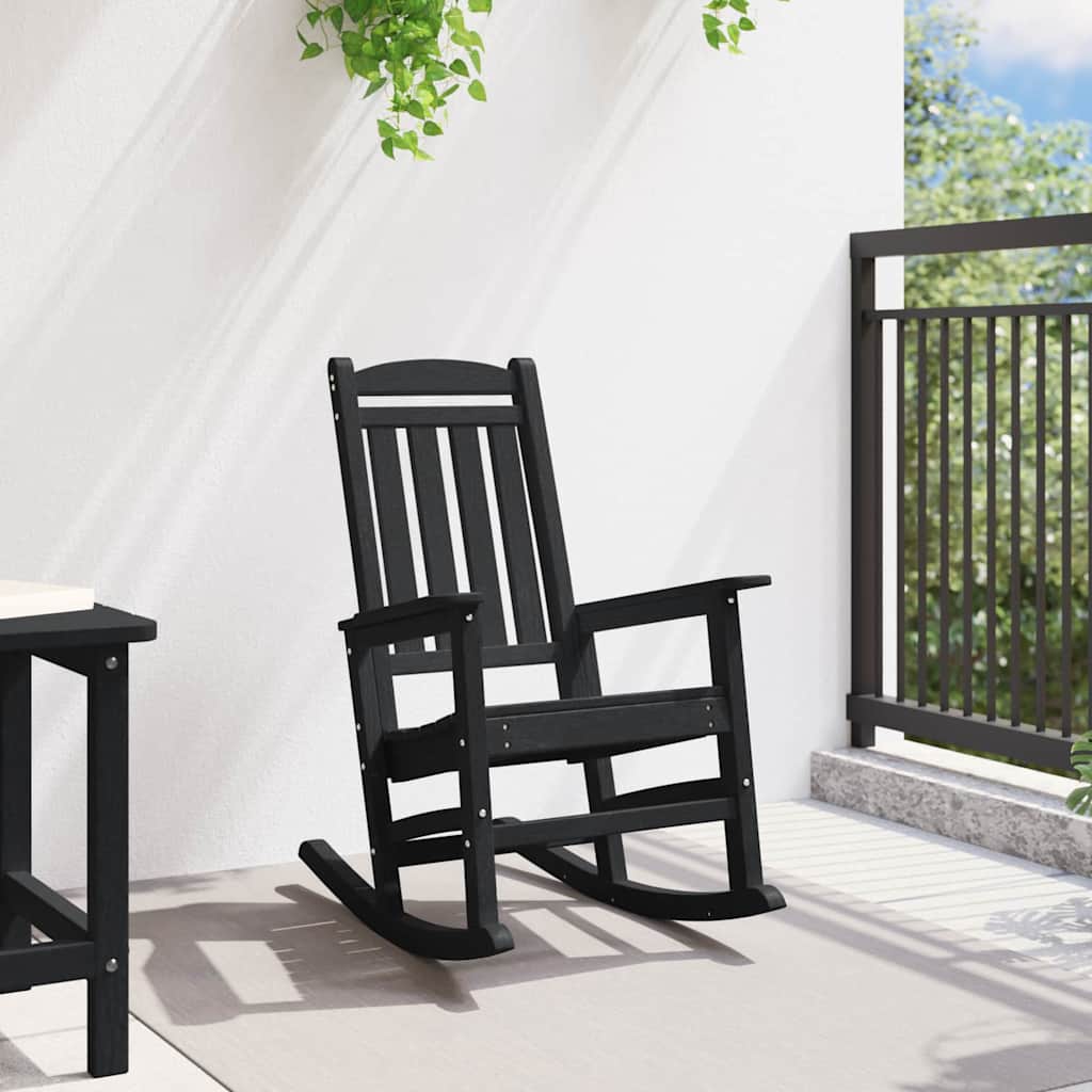 Vrtna ljuljačka Crna 92 x 70 x 108cm HDPE