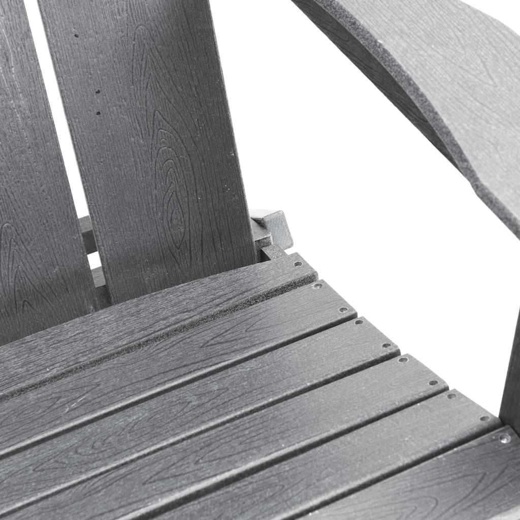 Sklopiva Adirondack stolica Svijetlo siva 80,5 x 74,5 x 92 cm