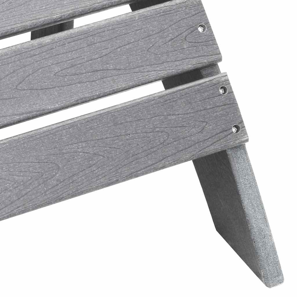 Adirondack stolica Svijetlo siva 82 x 74 x 92 cm HDPE
