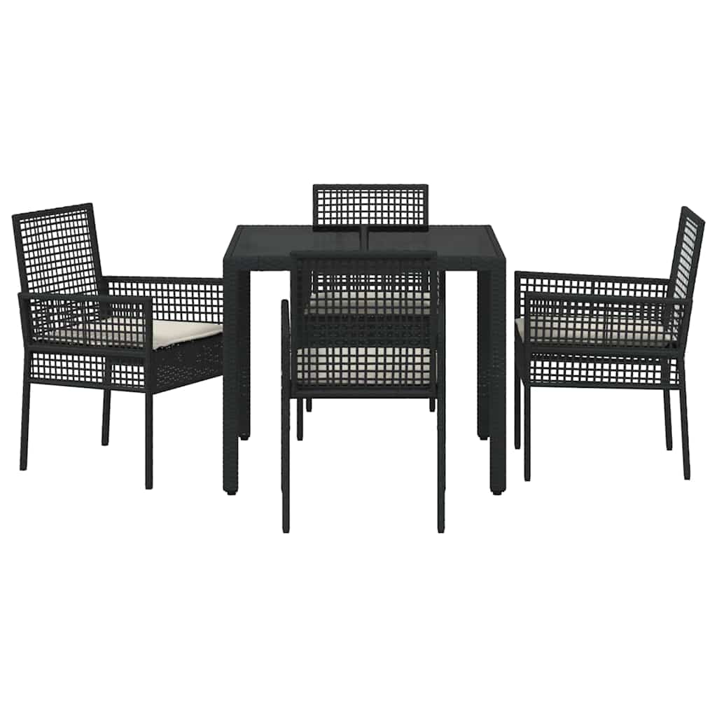 Vrtni set za objed 5 pcs Crna poliratan