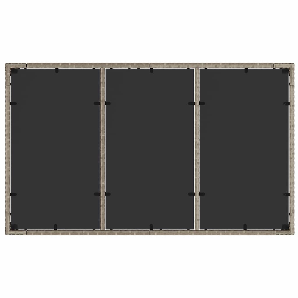 Vrtni set za objed 5 pcs Svijetlo siva poliratan
