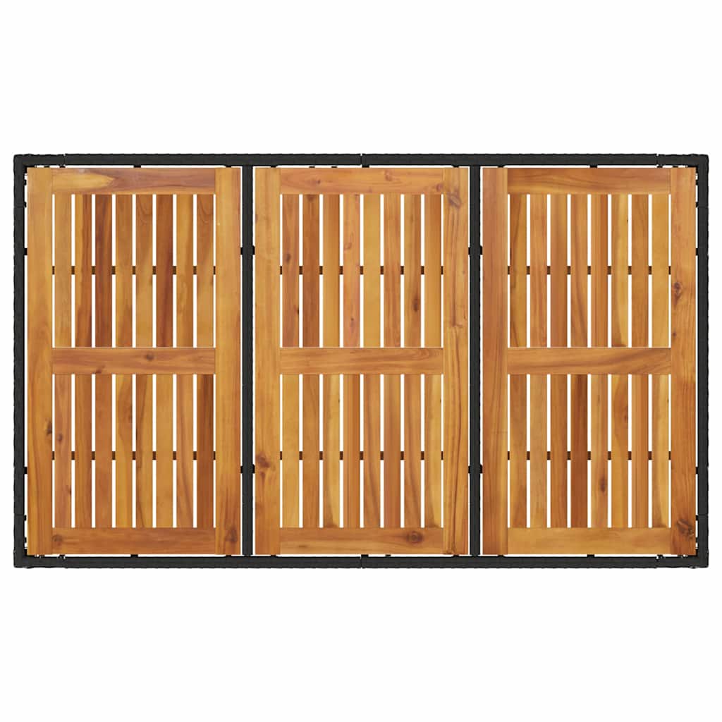Vrtni set za objed 5 pcs Crna poliratan