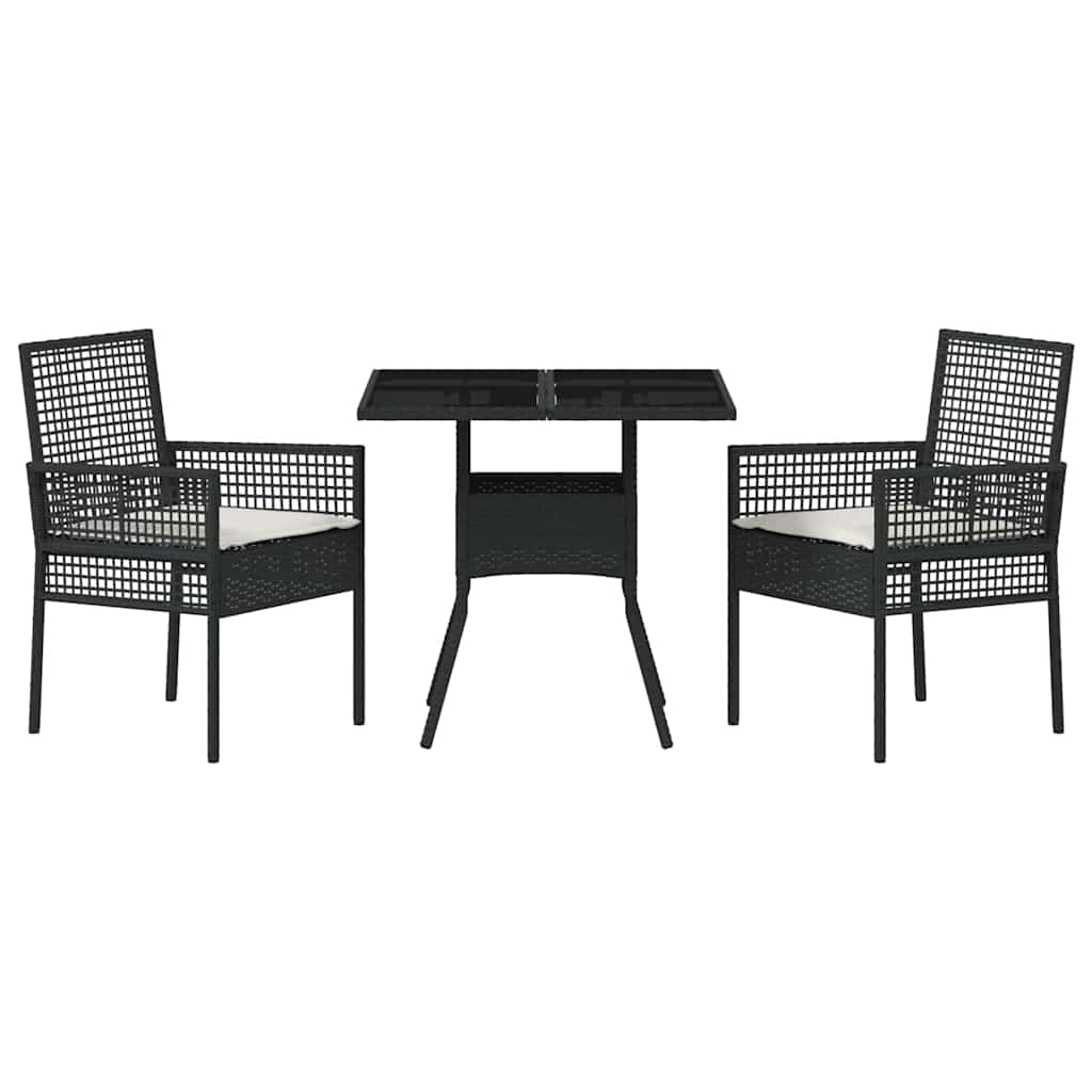 Vrtni set za objed 3 pcs Crna poliratan