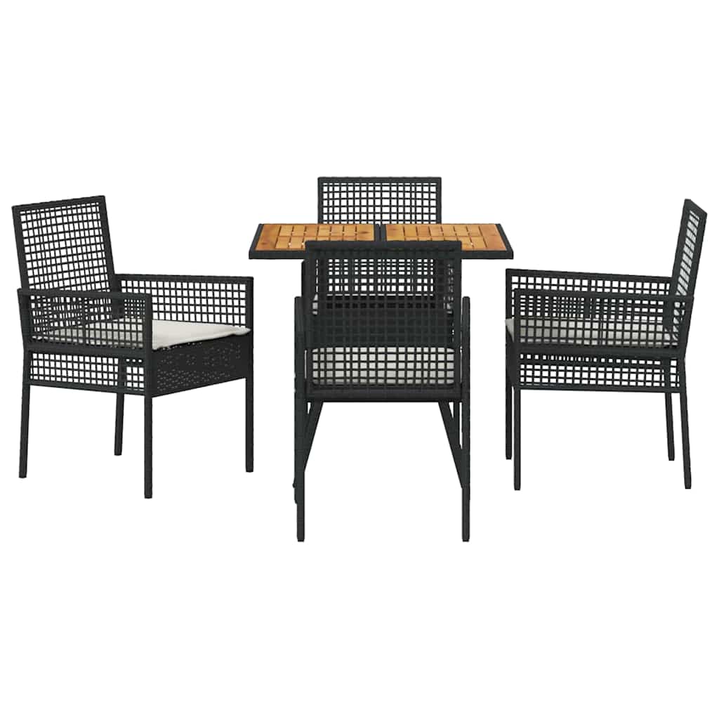 Vrtni set za objed 5 pcs Crna poliratan