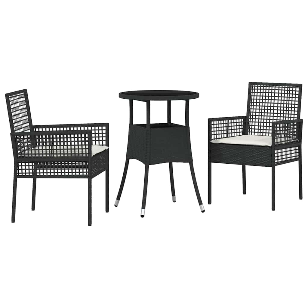 Vrtni set za objed 3 pcs Crna poliratan