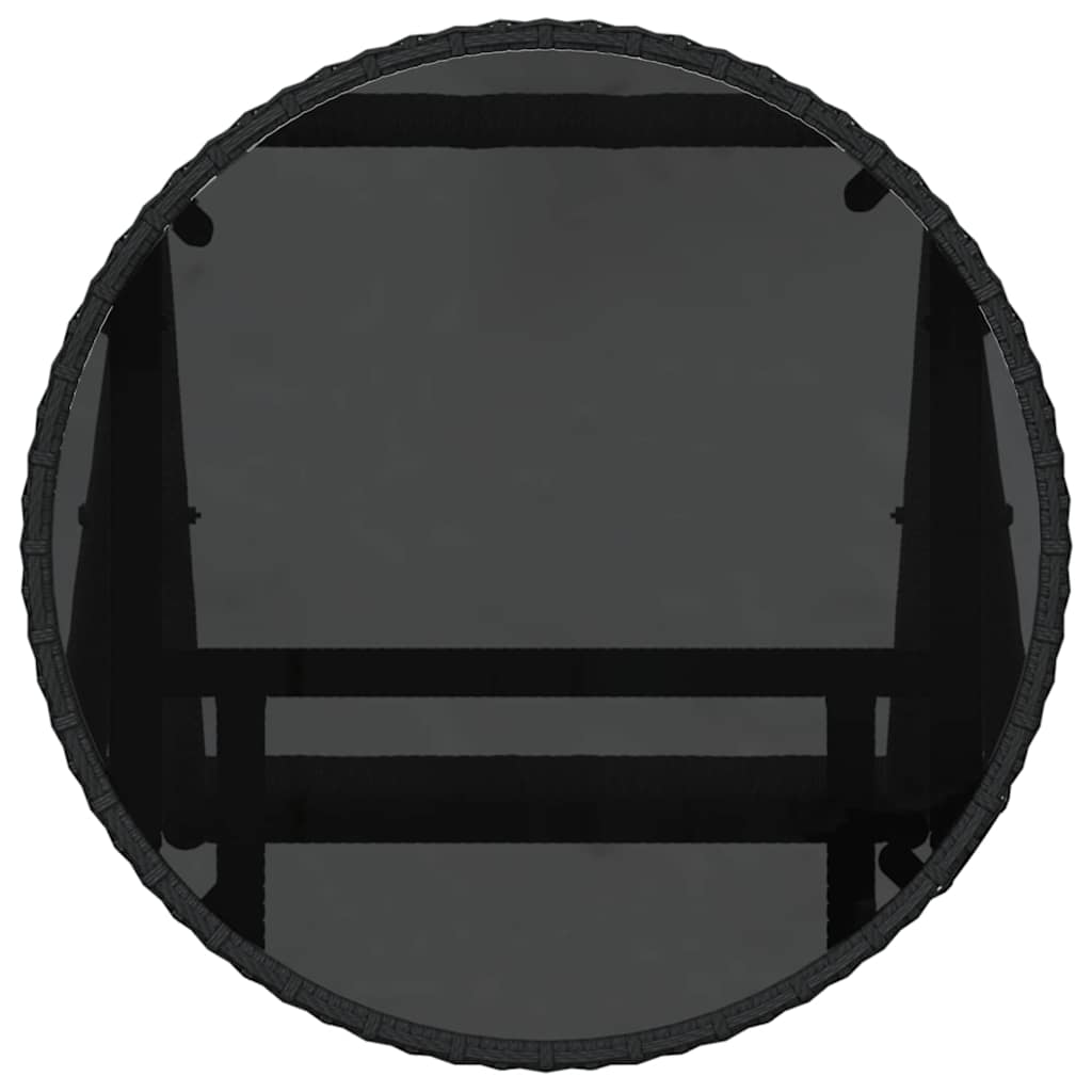 Bistro set za vrt 3 pcs Crna poliratan