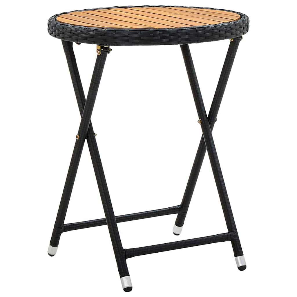 Bistro set za vrt 3 pcs Crna poliratan