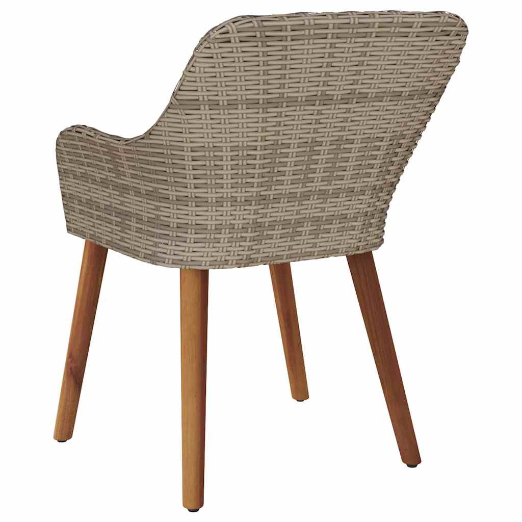 Vrtna stolica s jastukom 2 pcs Crna 62,5 x 55 x 82 cm poliratan