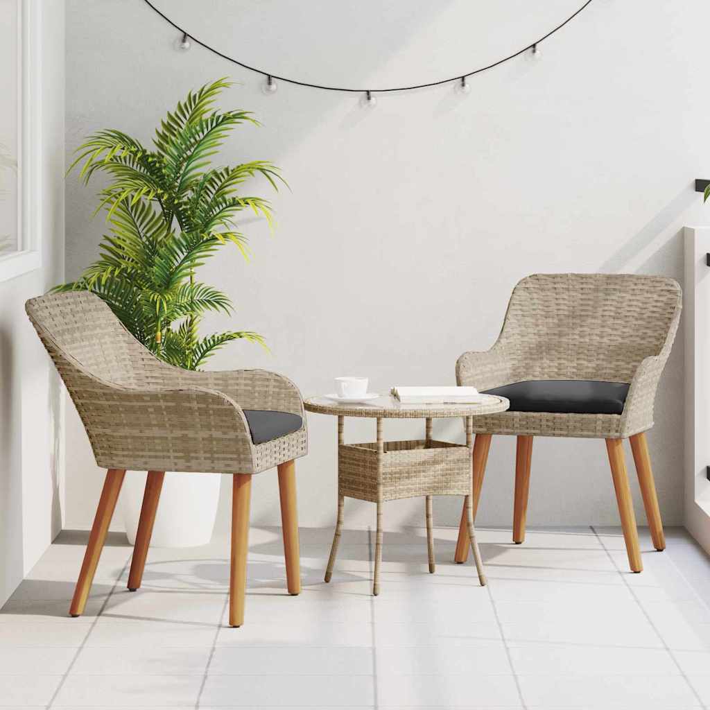 Vrtna stolica 2 pcs Svijetlo siva 62,5 x 55 x 82 cm poliratan