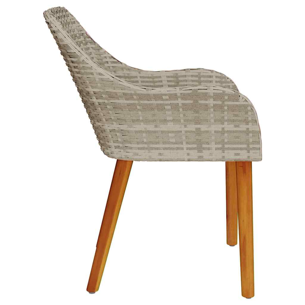 Vrtna stolica 2 pcs Svijetlo siva 62,5 x 55 x 82 cm poliratan