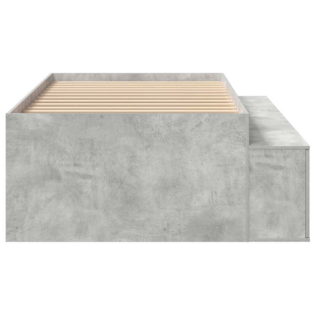 Krevetna konstrukcija s ladicama Betonski sivi 90 x 200 cm