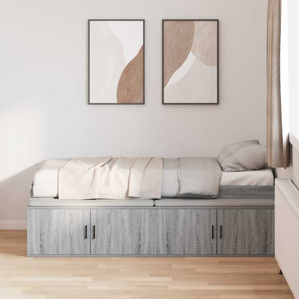 Krevetna konstrukcija Siva Sonoma 90 x 200 cm Konstruirano drvo