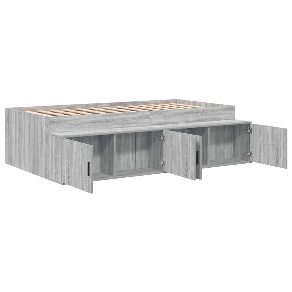 Krevetna konstrukcija Siva Sonoma 90 x 200 cm Konstruirano drvo