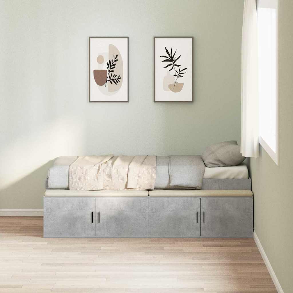 Krevetna konstrukcija s ladicama Betonski sivi 80 x 200 cm