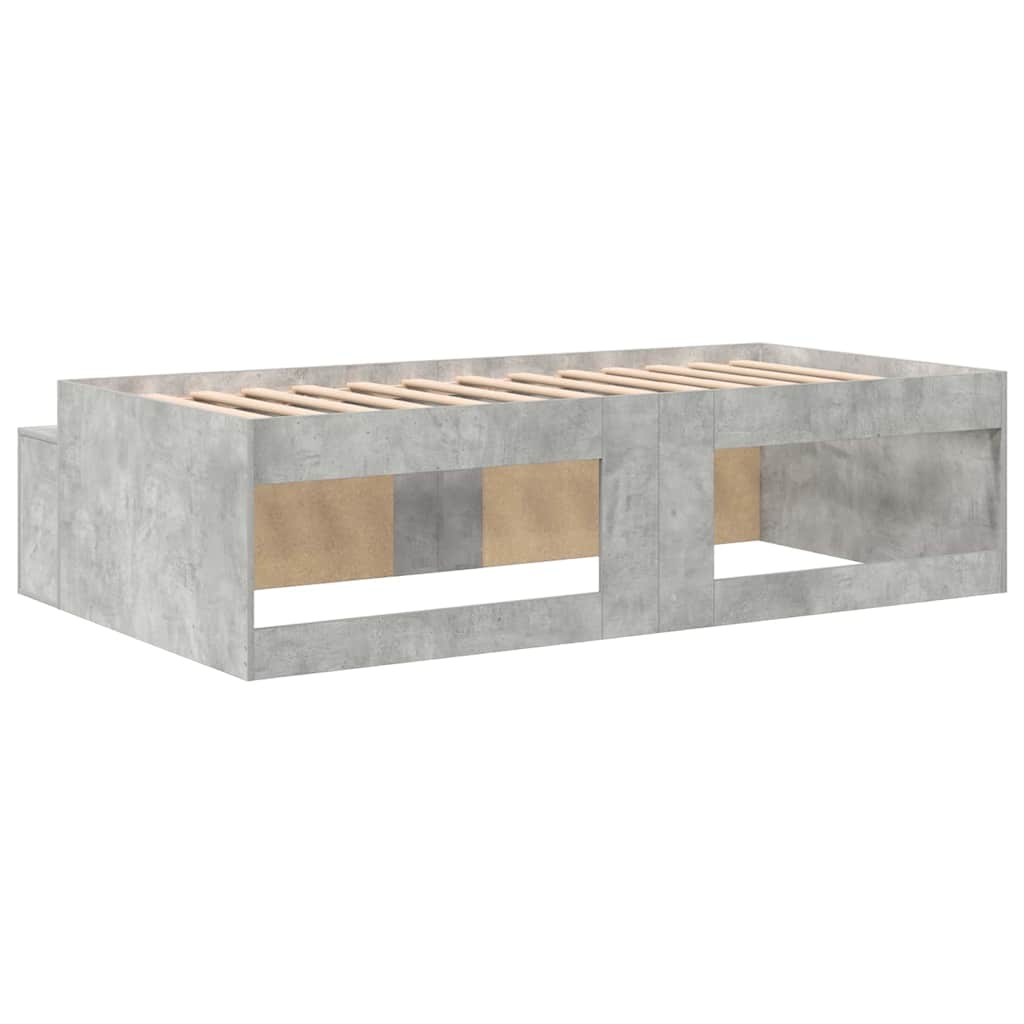 Krevetna konstrukcija s ladicama Betonski sivi 80 x 200 cm
