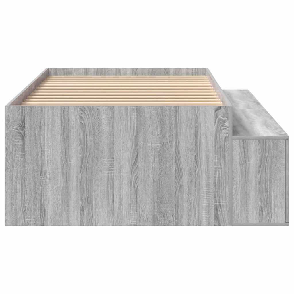 Krevetna konstrukcija Siva Sonoma 80 x 200 cm Konstruirano drvo