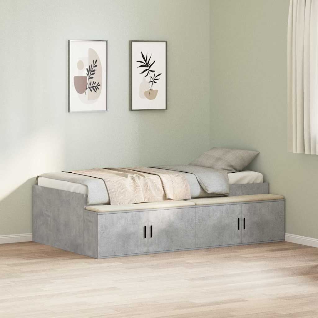 Krevetna konstrukcija s ladicama Betonski sivi 70 x 190 cm