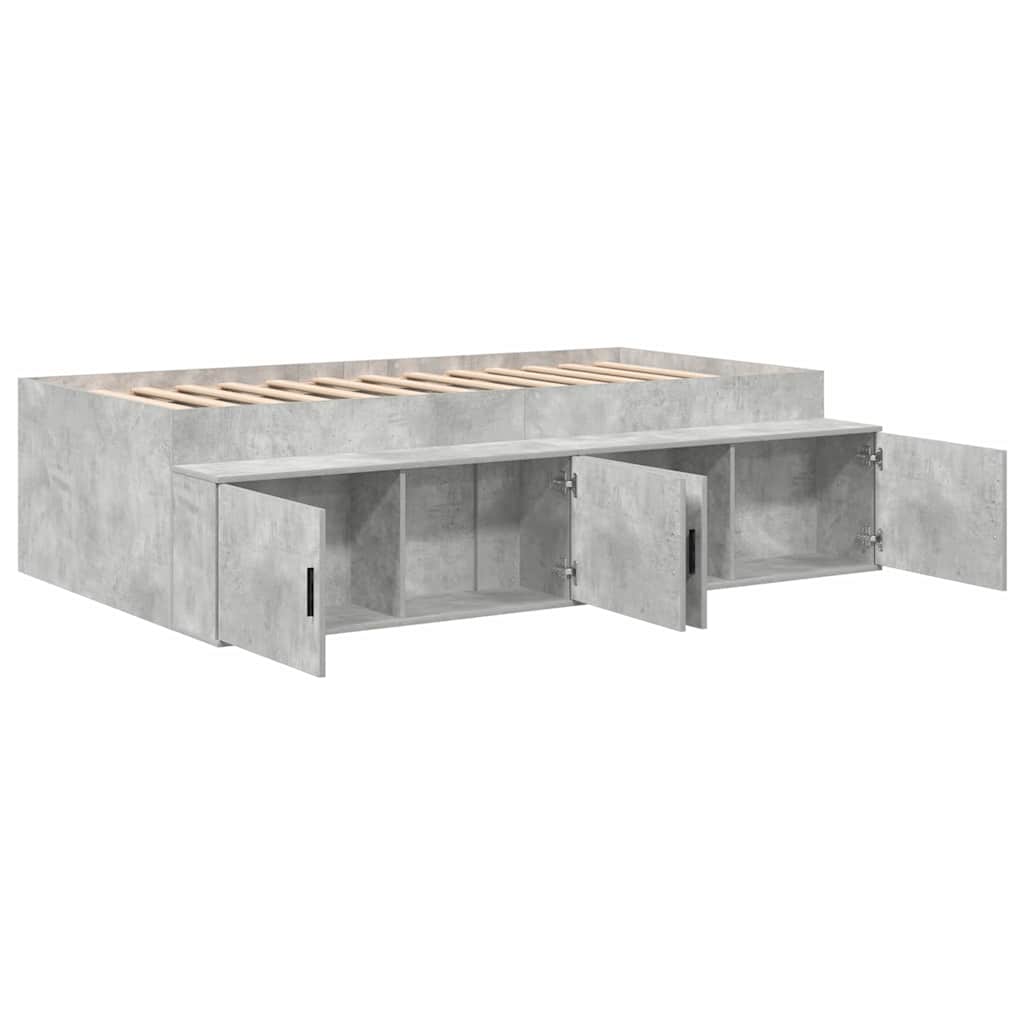 Krevetna konstrukcija s ladicama Betonski sivi 70 x 190 cm
