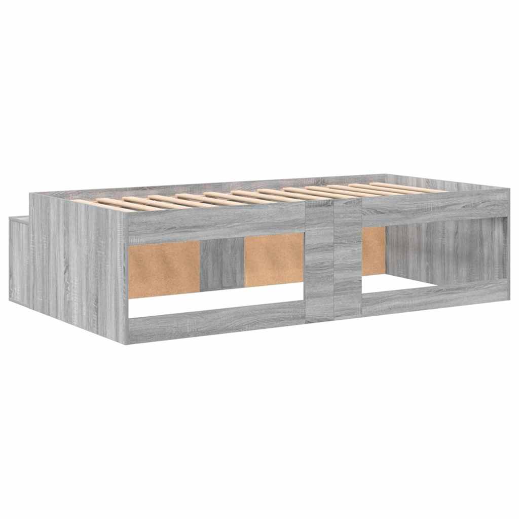 Krevetna konstrukcija Siva Sonoma 70 x 190 cm Konstruirano drvo