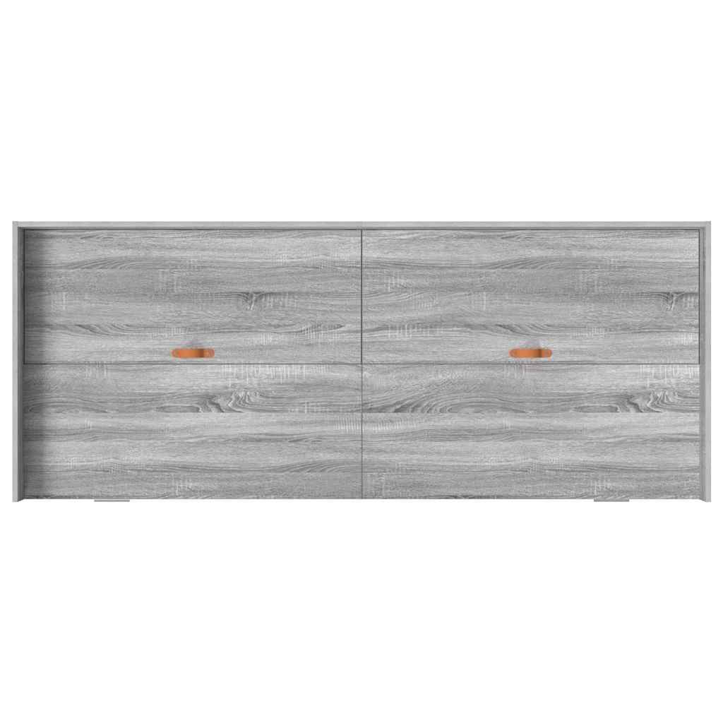 Krevetna konstrukcija s uzglavljem Siva Sonoma 98.5 x 200 cm