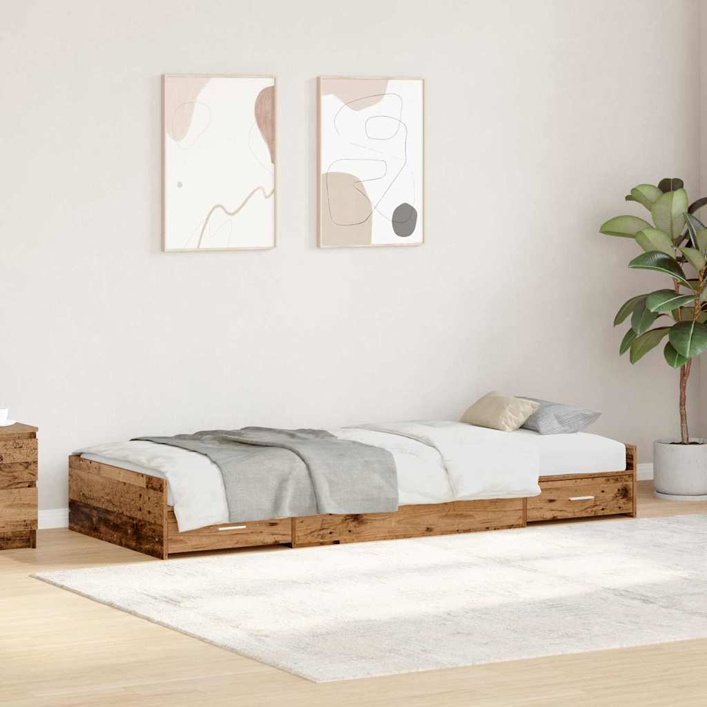 Krevetna konstrukcija Staro drvo 90 x 200 cm Konstruirano drvo