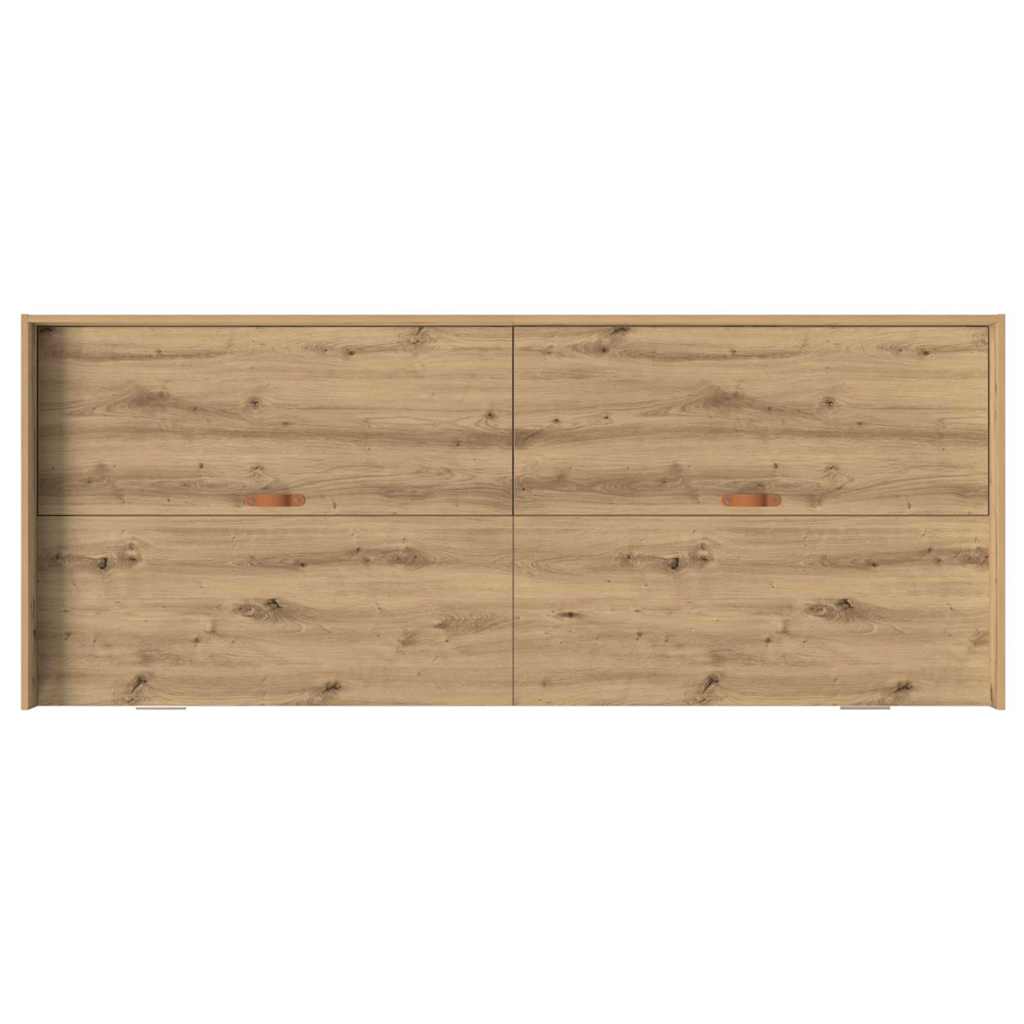 Krevetna konstrukcija s uzglavljem Umjetnički hrast 90 x 200 cm