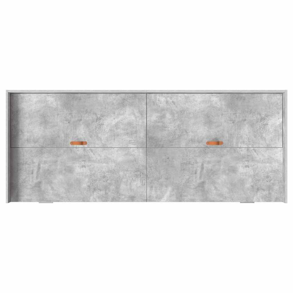 Krevetna konstrukcija s uzglavljem Betonski sivi 80 x 200 cm