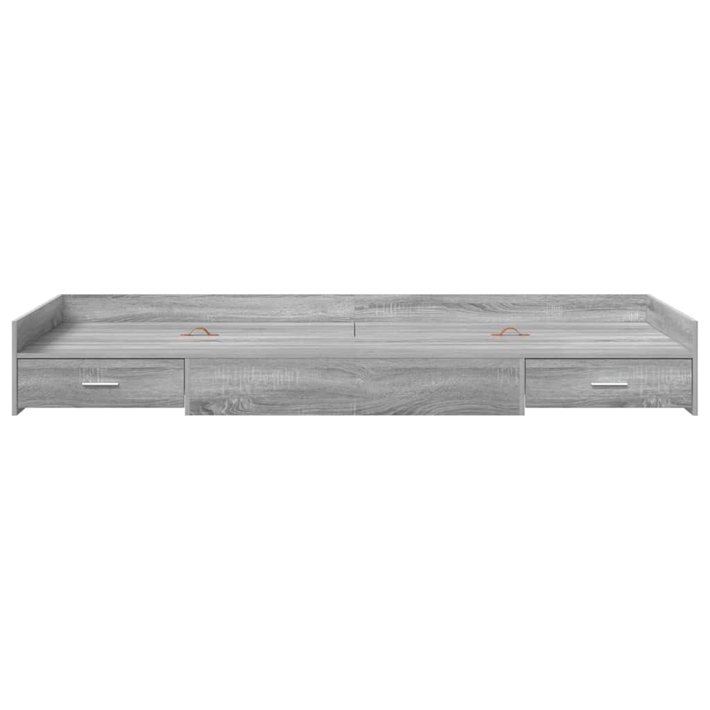 Krevetna konstrukcija Siva Sonoma 80 x 200 cm Konstruirano drvo