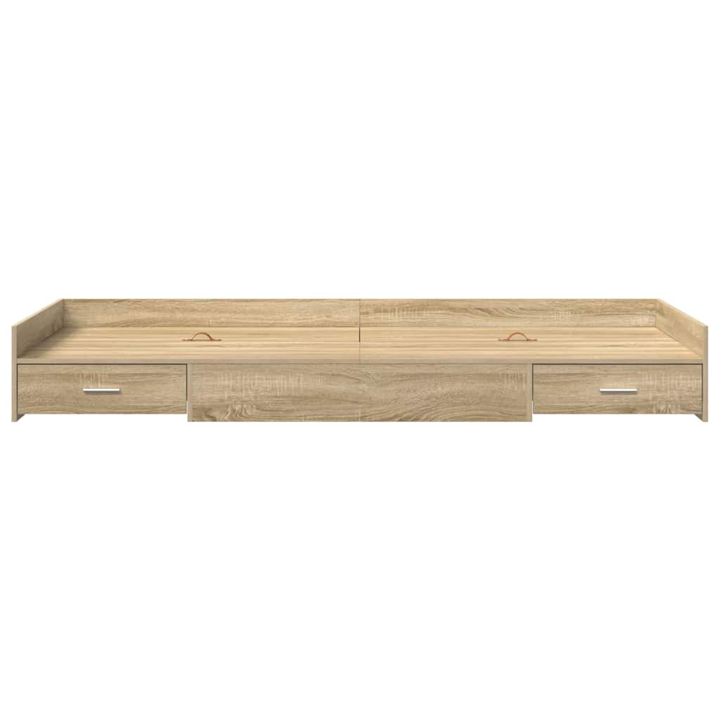 Krevetna konstrukcija s ladicama Sonoma hrast 90 x 190 cm