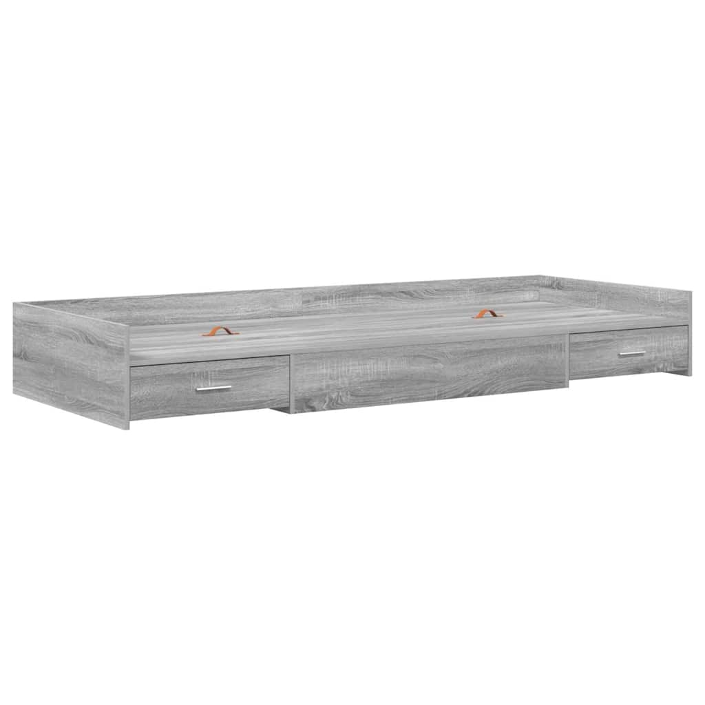 Krevetna konstrukcija Siva Sonoma 75 x 190 cm Konstruirano drvo
