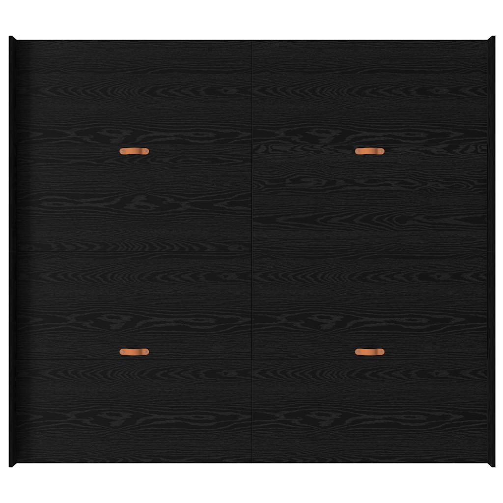 Krevet s ladicama Crni hrast 200 x 200 cm Konstruirano drvo