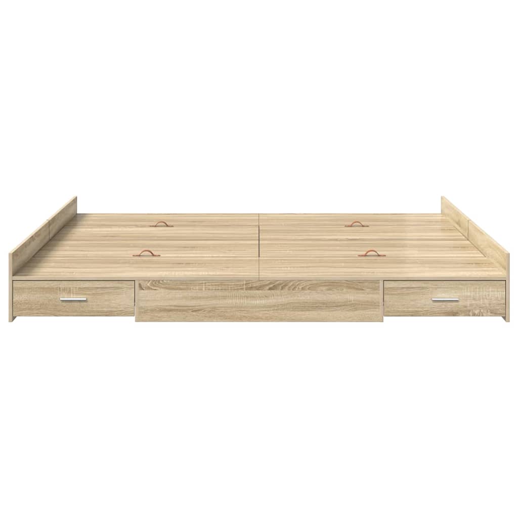 Krevet s ladicama Sonoma hrast 180 x 200 cm Konstruirano drvo