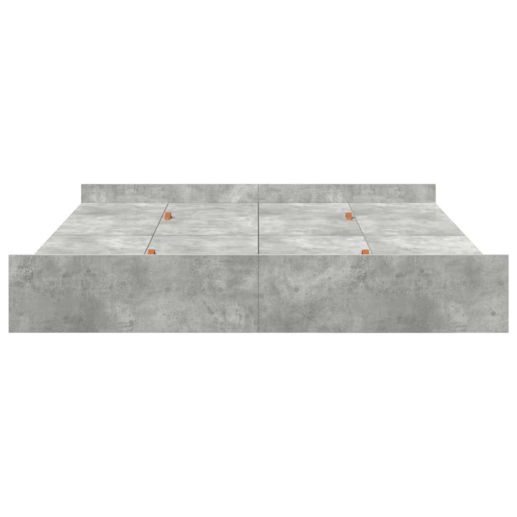 Krevet s ladicama Betonski sivi 180 x 200 cm Konstruirano drvo
